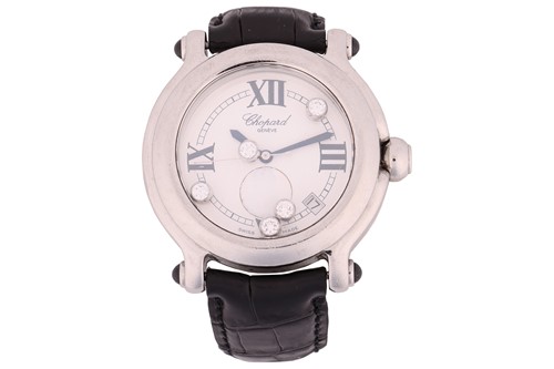 Lot 189 - A Chopard Happy Sport Stainless Steel...