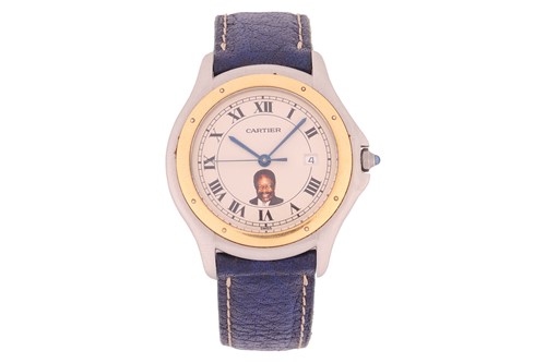 Lot 194 - A Cartier Cougar bi-metal quartz watch. Model:...