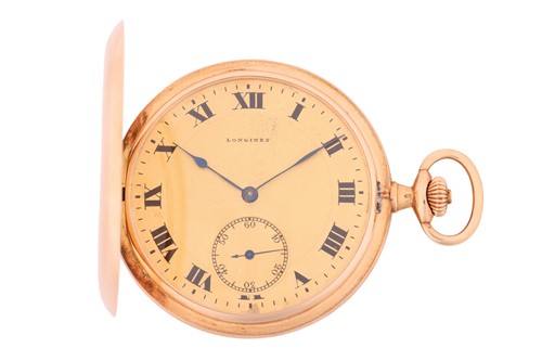 Lot A Longines full hunter pocket watch, featuring...