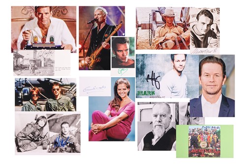 Lot 32 - A mixed collection of celebrity autographs,...