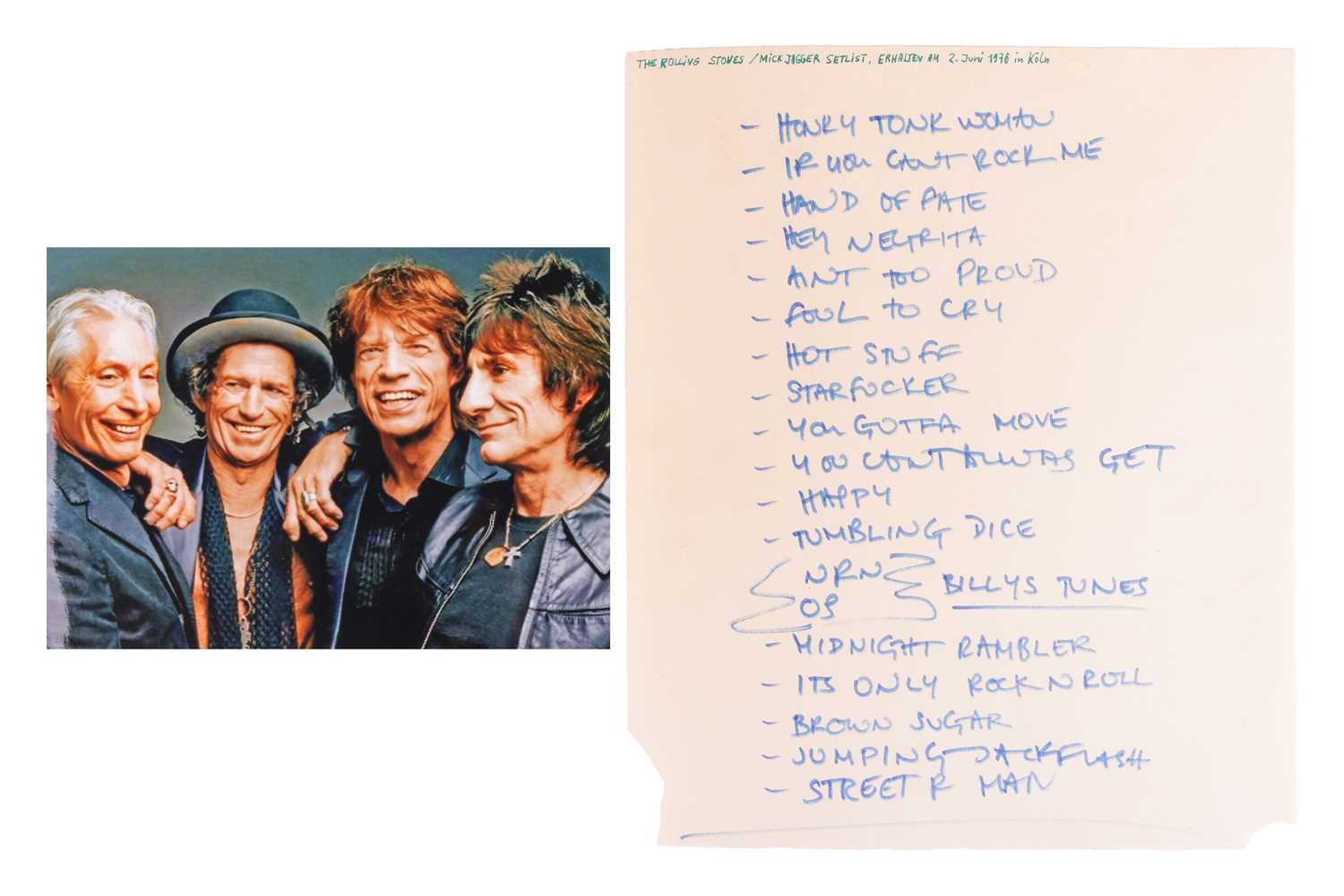 Lot 2 - Mick Jagger / The Rolling Stones: an original...