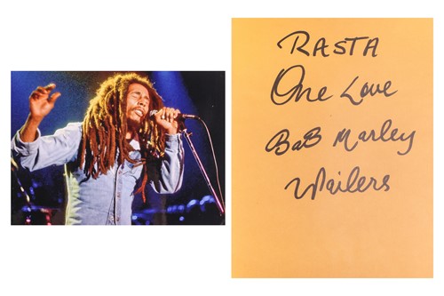 Lot 66 - Bob Marley (1945-1981) Jamaican reggae singer,...