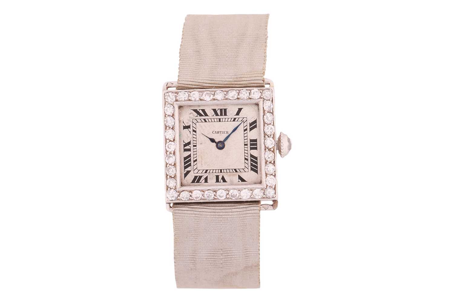 Lot 165 - A Vintage Cartier Lady's Dress Watch,...