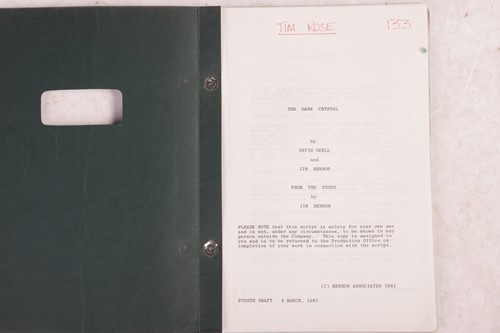 Lot 10 - A collection of original film scripts, as used...