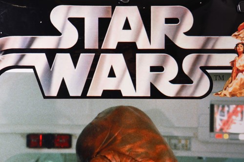 Lot 5 - A laminated Star Wars 'Admiral Ackbar' poster,...