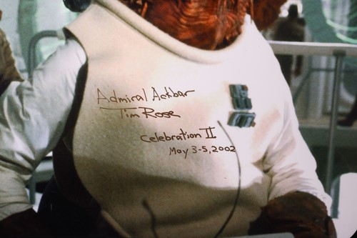 Lot 5 - A laminated Star Wars 'Admiral Ackbar' poster,...