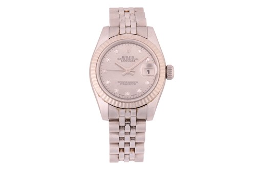 Lot 189 - A Rolex Lady Datejust Stainless Steel...