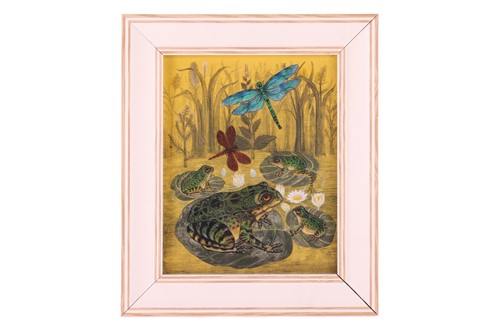 Lot 6 - Sheila Flinn (b. 1929), Frogs and Dragonflies,...