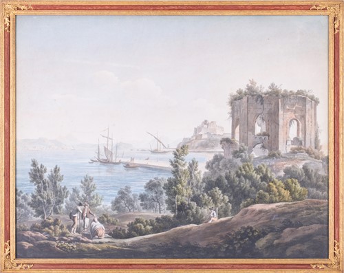 Lot 12 - Neapolitan School (19th century), Vesuvius...