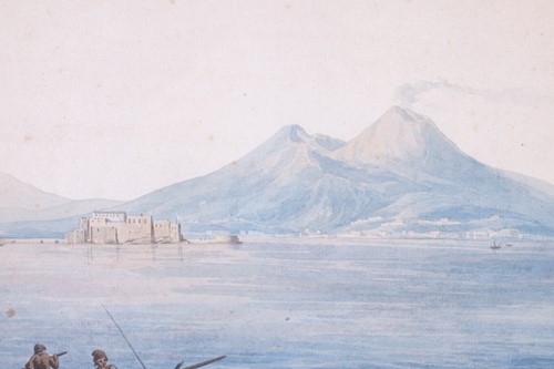 Lot 12 - Neapolitan School (19th century), Vesuvius...