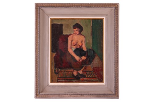 Lot 74 - Ruskin Spear (1911 - 1990), Study of a seated...