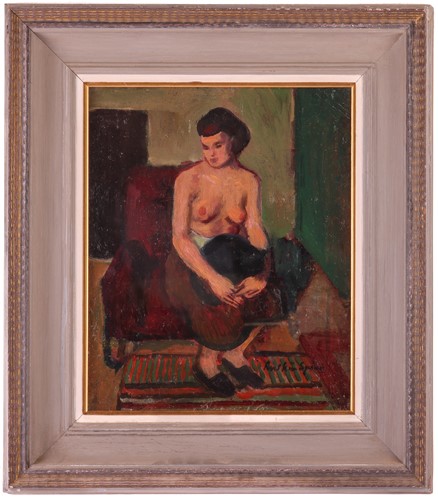 Lot 74 - Ruskin Spear (1911 - 1990), Study of a seated...