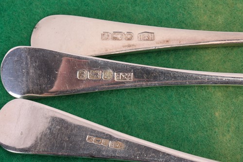 Lot 221 - A silver canteen of rattail pattern flatware...