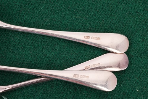 Lot 221 - A silver canteen of rattail pattern flatware...