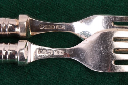 Lot 221 - A silver canteen of rattail pattern flatware...