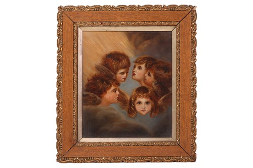 Lot 18 - After Joshua Reynolds Heads of Angels oil on...