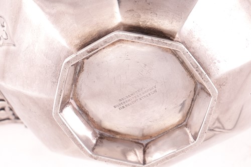 Lot 106 - A silver kettle on stand by Roberts & Briggs,...