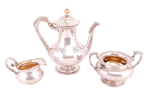 Lot 252 - A 19th century Russian coffee pot and two...