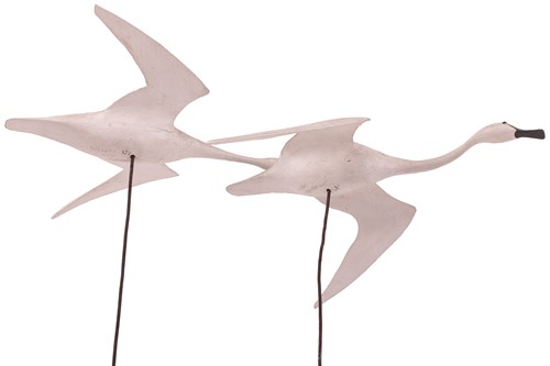 Lot 201 - Guy Taplin (b.1939), a pair of swans in...