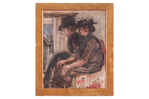 Lot 58 - British School, early 20th century, Two seated...