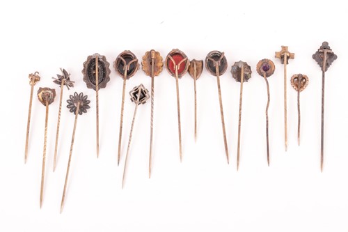 Lot 37 - A collection of stick pins; to include...