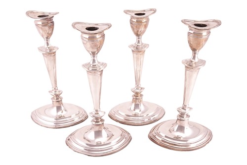 Lot 251 - A set of four silver Neo-classical style...