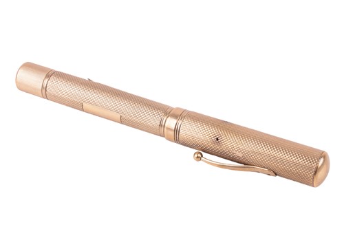 Lot 202 - A 9ct gold fountain pen by Watermans, of...