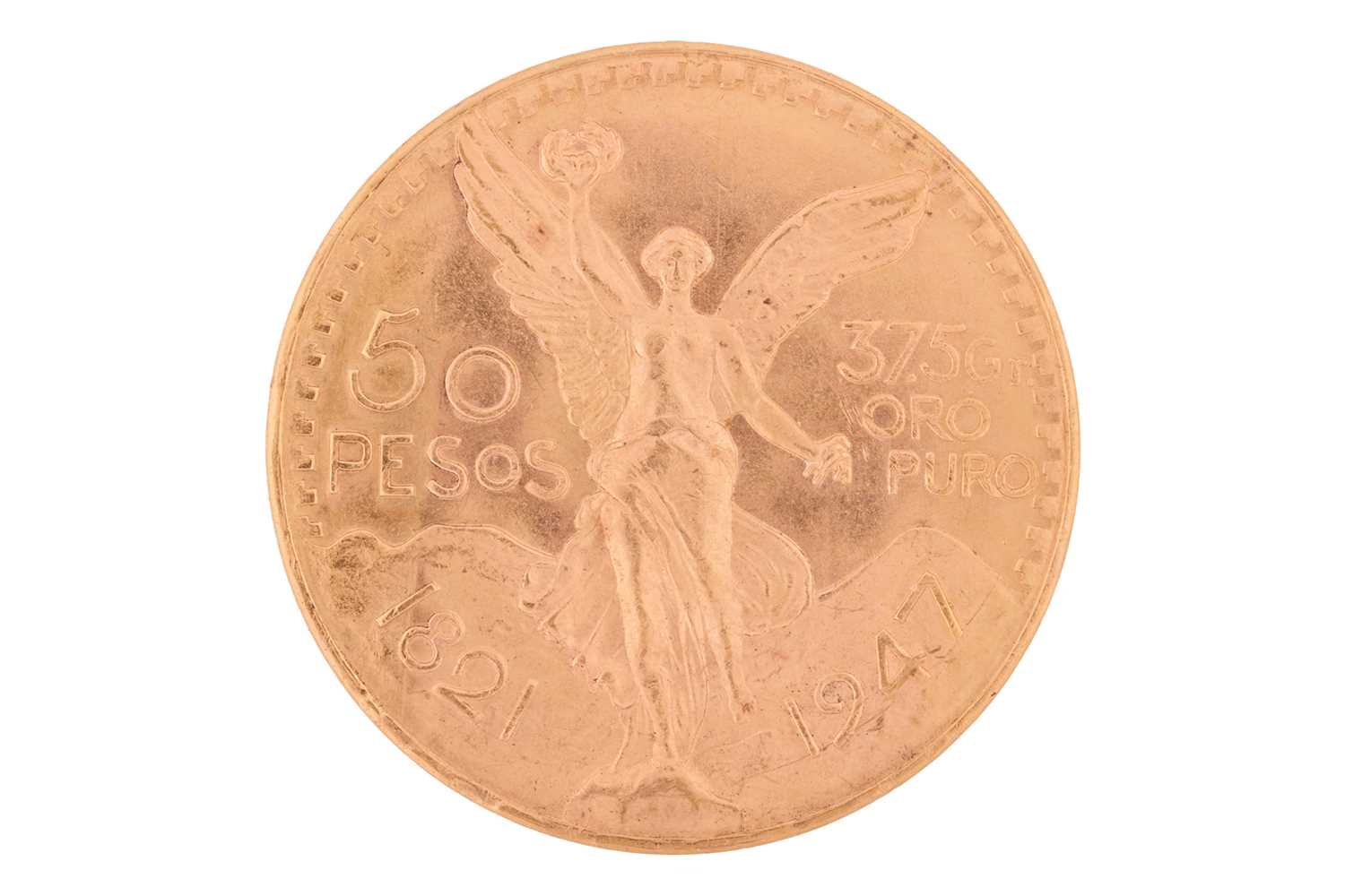 Lot 68 - A Centenario Mexican 50 Pesos coin, the...