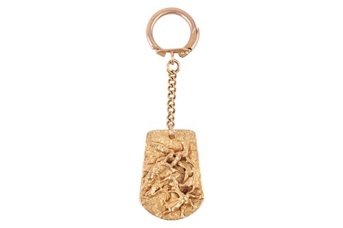 Lot 196 - A keyring by Dunhill London in 9ct gold, the...