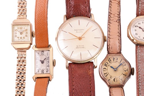 Lot 24 - A collection of watch faces and wristwatches;...