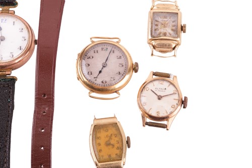 Lot 24 - A collection of watch faces and wristwatches;...