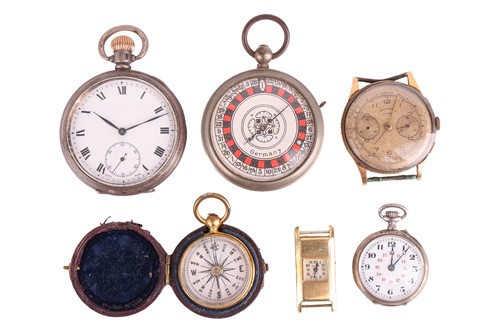 Lot 12 - A collection of watches and a compass; to...
