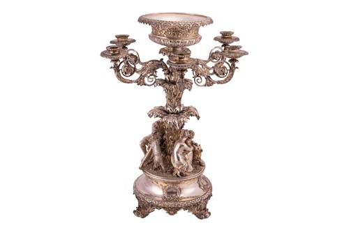 Lot 233 - An Important George III six light candelabra...