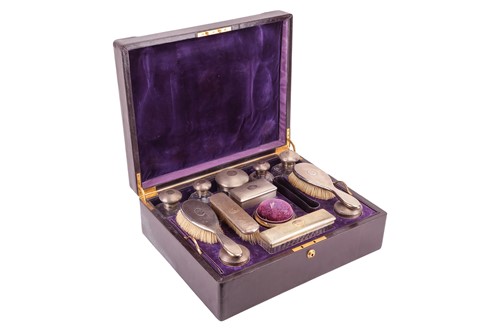 Lot 249 - An Edwardian lady's vanity travelling set in...