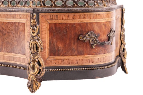 Lot 96 - A French, Napoleon III tulip wood amboyna and...