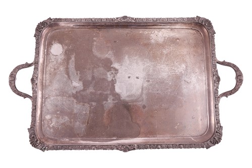 Lot 261 - A large George III silver two-handled tray,...