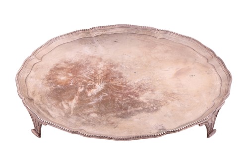 Lot 240 - A George III silver salver, with a shaped...