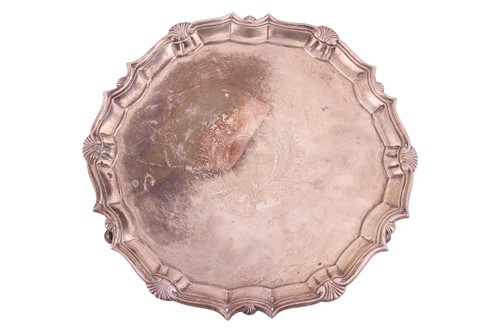 Lot 266 - A George III silver salver, of shaped circular...