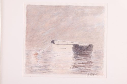 Lot 9 - Gordon Cook (American 1927-1985), A boat at a...