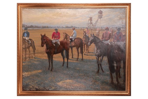 Lot 64 - Peter Howell (b. 1932), Horses and Jockeys...