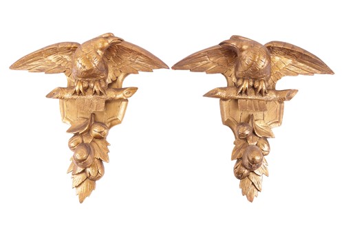 Lot 224 - A pair of 19th-century style carved and gilt...