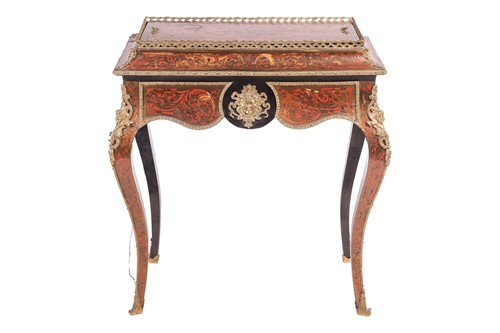 Lot 60 - A Napoleon III red Boulle rectangular...