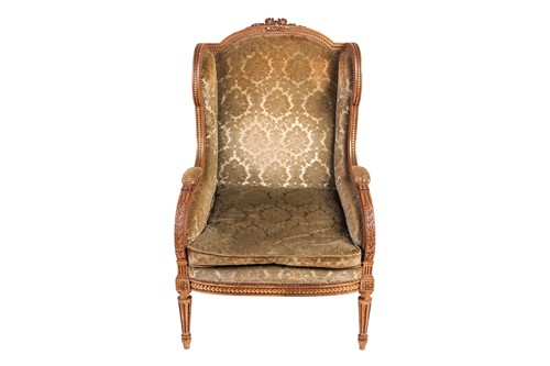 Lot 58 - A Louis XVI-style carved wood and gilt gesso...