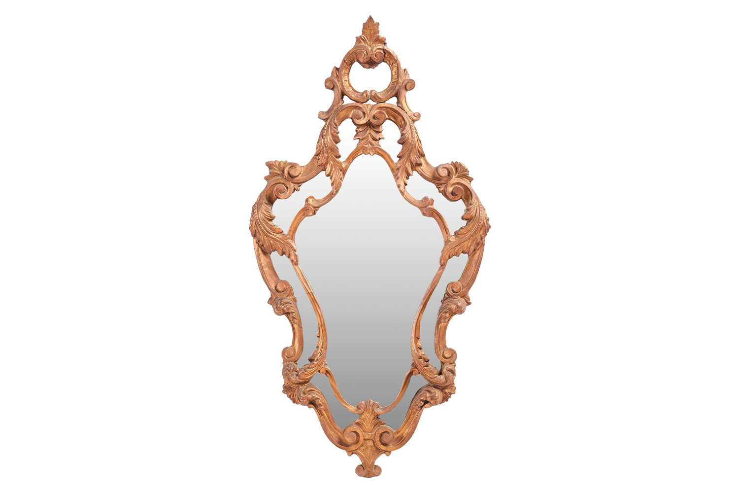 Lot 172 - An Italian carved and gilt wood cartel-type...