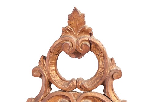 Lot 172 - An Italian carved and gilt wood cartel-type...