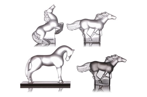 Lot 304 - A Lalique glass 'Cheval Kazak' horse,...