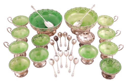 Lot 237 - A Mappin and Webb silver dessert set,...