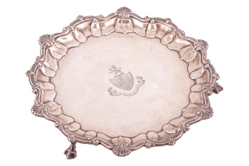 Lot 274 - A Victorian silver salver by Brook & Son,...