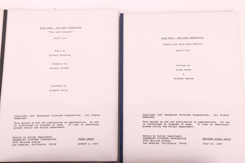 Lot 1 - A collection of final draft scripts for Star...