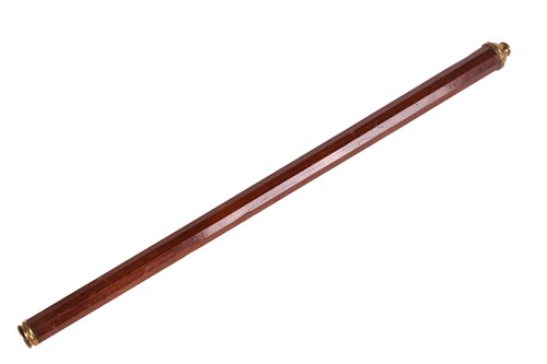 Lot 190 - A 19th century mahogany single slide telescope,...